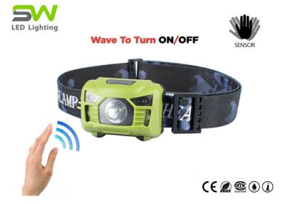 China Smart 3W IP64 Rechargeable LED Motion Sensor Headlamp For Hiking for sale