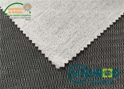 China Bleach White / Black Woven Fusing Interfacing With Powder Dot PA Coating for sale