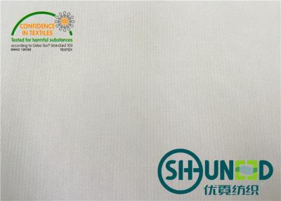 China Plain Weave Shirt Interlining Natural White Fusible With T / C Material for sale