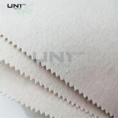China Wool Necktie Interlining Plain Weave / Polyester Tie Interlining Good Elasticity for sale