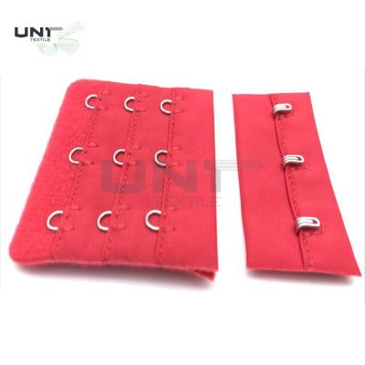 China 100% Polyester Hook And Eye Closure Tape Flexible 3 Hooks Elastic Extender for sale