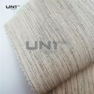 China Stiff Woven Fusible Interlining Fabric Elastic With White Color for sale