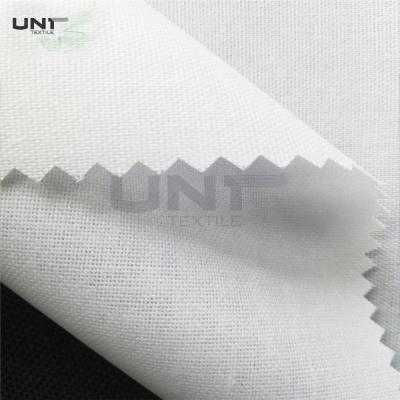 China Collars & Cuffs White Shirt Interlining Plain Weave With HDPE Coating for sale