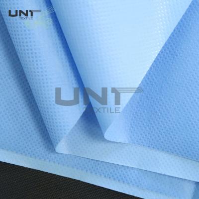 China Blue Color PP Spunbond Non Woven Fabric PE Film Laminated For Medical Bed Sheets for sale