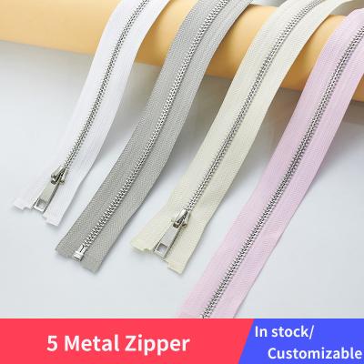 China Men / Women Nylon Open End Zipper Garments Accessories Close End Metal Zipper for sale