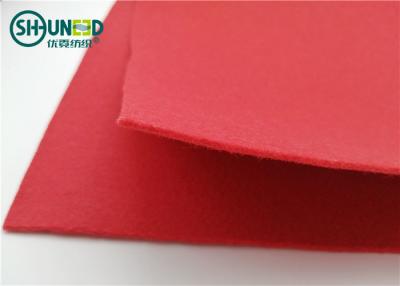 China Red Non Woven Needle Punch Needle Fabric Felt Pad For Floor Folding Screen for sale