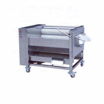 China Brush Potato Washing Peeling Machine 300-500kg/H Output for sale