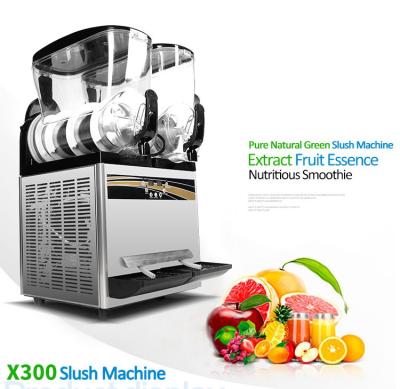China 12+12L commercial slush machine for sale Snack Food Machinery en venta