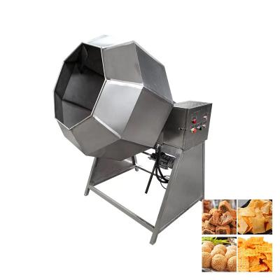 China Snack Coated Peanut Drum Type Frying Food Flavor Coating Mix And Seasoning Machine For Chip à venda