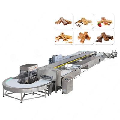 China Linha de produção de barras de cereais Máquina de corte de barras de cereais totalmente automática Linha de produção de barras de proteínas à venda