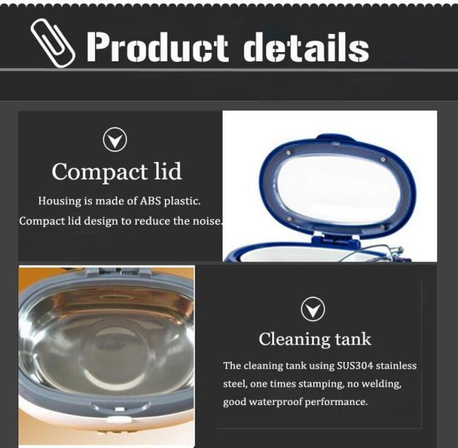 600ML VGT-2000 With Digital Display Ultrasonic Contact Lenses Cleaner