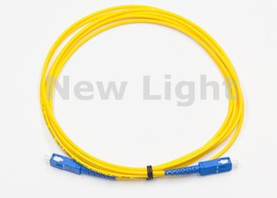 China Cordón de remiendo de fibra óptica de la pérdida de alto retorno/SC al cable del remiendo de la fibra del solo modo del SC en venta