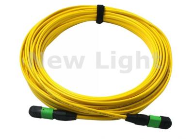 China Yellow MPO MTP Cable APC < 0.3dB 3 Meters 12 Core / 24 Core MPO TO MPO Cable for sale