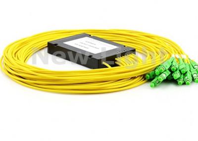 China Divisor do PLC da fibra ótica 1×16, divisor da fibra do único modo com os conectores do SC/UPC à venda