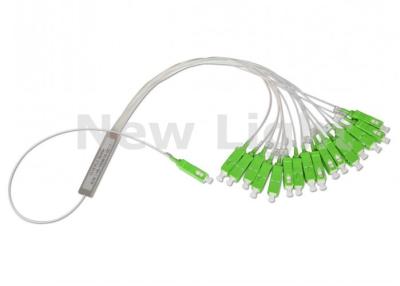 China 1*16 ABS Black Box Optical PLC Splitter / Fiber Optic Coupler With 3.0mm Input Cable for sale