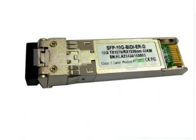 China 10Gb/S Fiber Optic Transceiver / SFP+ Bi-Directional Transceiver 40km With LC Connector for sale