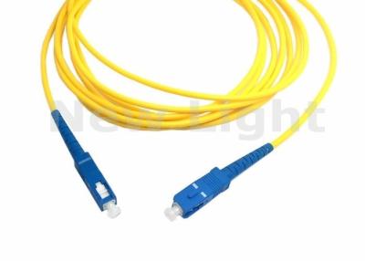 China SC de 3 medidores ao cabo de remendo da fibra do SC, ligações em ponte simples da fibra do único modo para a rede à venda