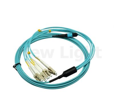 China Cordón de remiendo óptico del cable de la fibra MPO MTP a una cara/duplex, base base/12 del cable 8 del remiendo en venta
