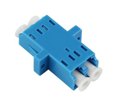 China Plastic Material Single Mode Fiber Adapter , Blue LC Fiber Adapter For FTTH for sale