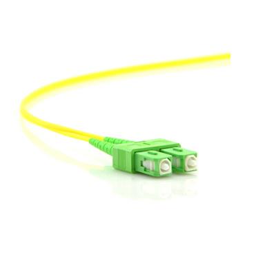 China SC APC with clip Free Logo Optical Fiber Patch Cord Single Mode 2.0 Jumping Cable for sale
