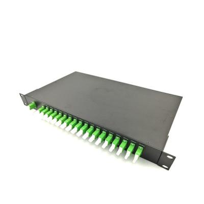 China 19'' Rack Mount Type Fiber Optic Termination Box 18 Channels CWDM Mux And Demux With E2000 APC for sale
