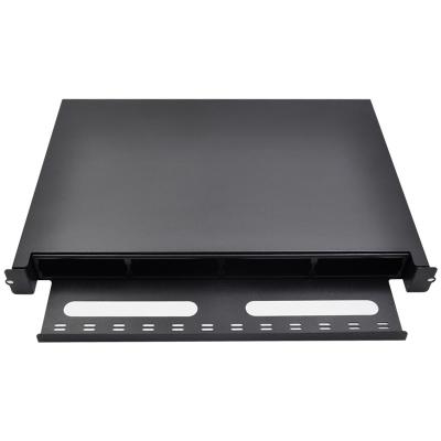 China 1U 19 Inch Fiber Optic Distribution Box Rack Mount Cold Rolled Steel 1.2T Material Thick for sale