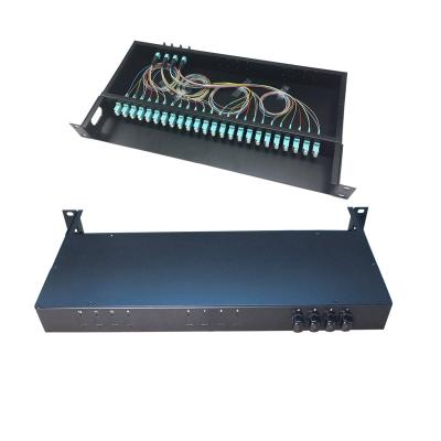 China 1U 19 Inch Fiber Optic Termination Panel 48 Core MPO/MTP Rack Mounting For FTTH for sale