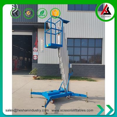 China CE ISO Hydraulic Vertical Mast Lift 6m Electric Single Man Lift Equipment for sale