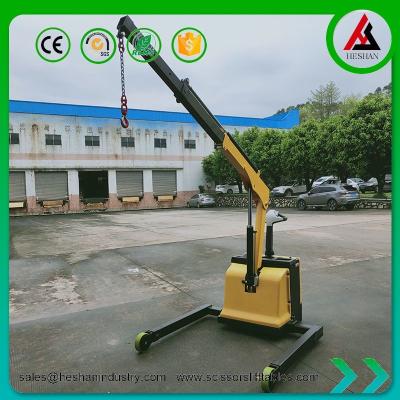 China Electric Floor Crane Lift Counterbalance Hydraulic Small Floor Crane 1200kg for sale