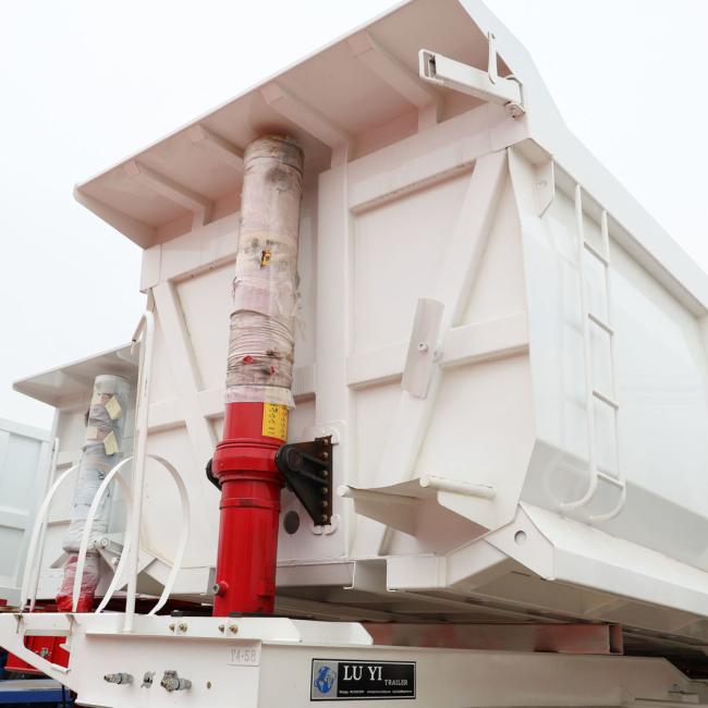 60--80ton Side Hydraulic Dump Tipper Trailer Truck Rear Dumper Semi Trailer