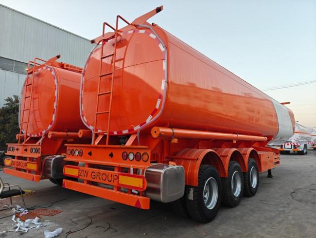 40cuber Liquid Fuel Tank Aluminum Alloy Oil Tanker Semi Trailer for Sale