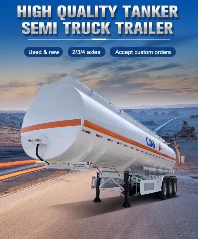 3 Axle 45000L Fuel Tank / Acid Tanker Truck Semi Trailer /Oil Fuel Tanker Semi Trailer