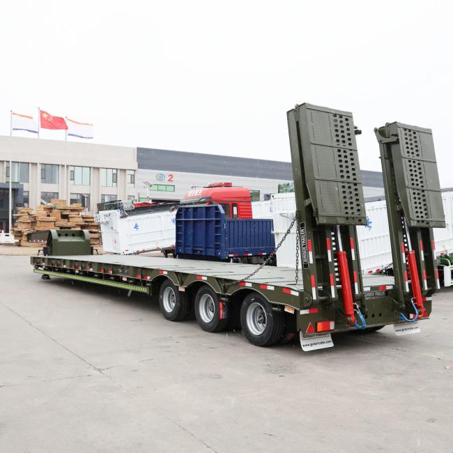Chinese Factory Wholesale Customized Utility Flat Loader Truck Low Bed Trailer for Sale