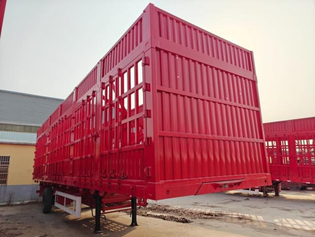 3 Axles 40 Tons Fence Trailer Cargo Transport Side Wall Truck Semi Trailer