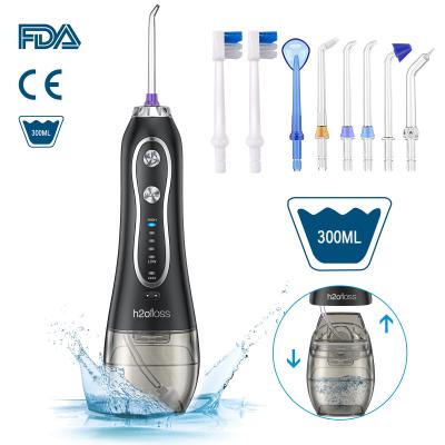 China Electric 300ml Portable Oral Irrigator Flosser IPX7 With 6 Jet Tips for sale