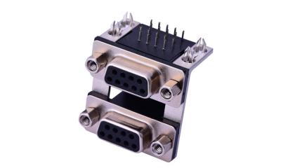 China Black VGA Socket D SUB Input Output Connectors Combination 9 Mother Copper Alloy for sale