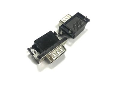 China PBT HDR Right Angle Male Female 15 Pin AWG24 D Sub Connector for sale