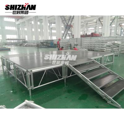 Chine Étape en aluminium portative de allumage en aluminium faite sur commande de pliage d'étape de concert de plate-forme d'étape d'événement d'étape de plate-forme à vendre