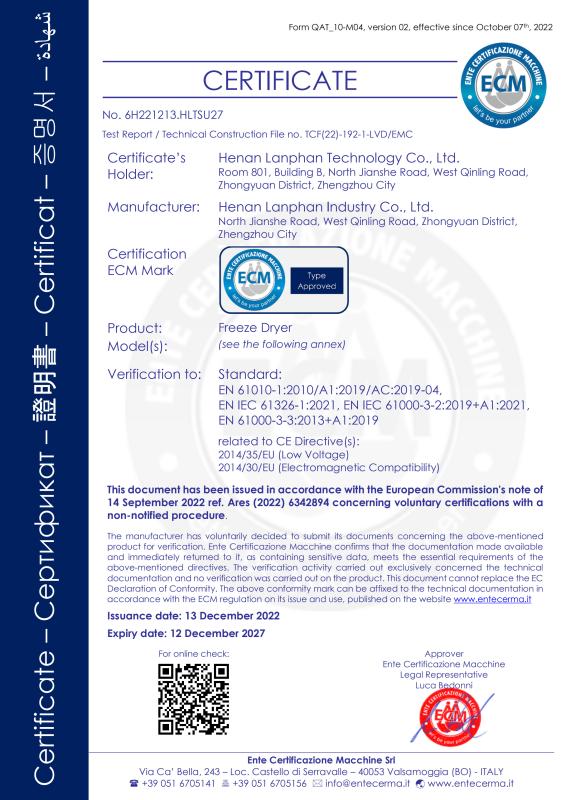 CE - Henan Lanphan Industry Co.,Ltd