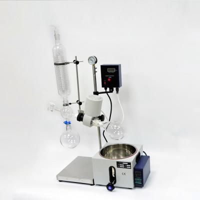 China rotovap 2l mini alcohol distillator glass vertical tube evaporator for sale