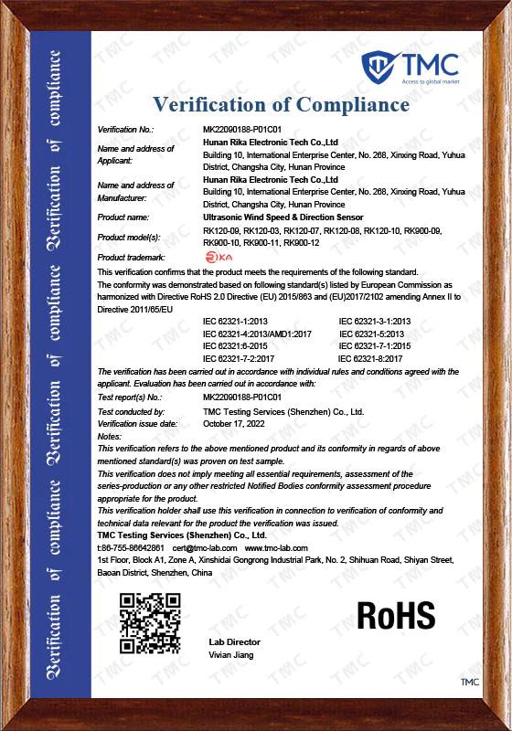ROHS - Hunan Rika Electronic Technology Co.,Ltd