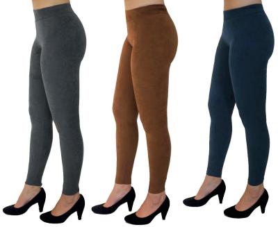 China XS To XXL Womens Spandex Leggings Colors Suede Leggings for sale