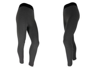 China Hound Tooth Check Yoga Workout Leggings Grey And Black  XXS XXL for sale