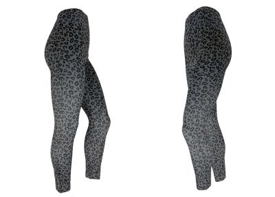 China El leopardo de la cintura alta del desgaste de la yoga de la aptitud modeló las polainas de la yoga negras y gris en venta