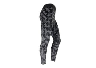 China Women Flat Knit Seamless Patterned Yoga Pants 65% Polyester 5% Spandex for sale