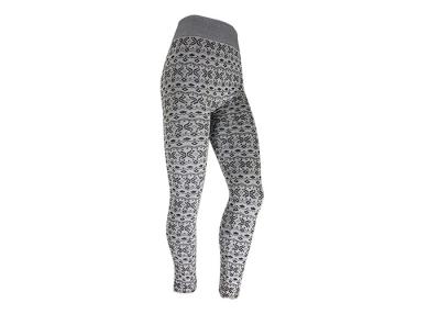 China Polyester Spandex Snow Flake Fleece Lined Leggings Womens for sale