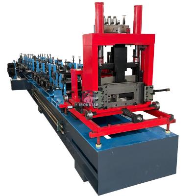 China 1mm-3mm Steel Sheet CZ Purlin Roll Forming Machine C Purlin Making Machine 22KW for sale