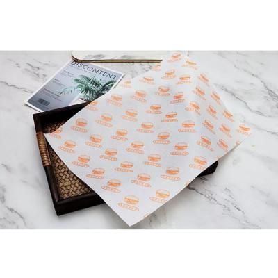 China Plain Eco Food Wrapping Paper 35gsm Oilproof 12x12 Sandwich Wrap for sale