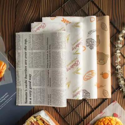 China Reusable Custom Printed Food Wrapping Paper Varnish 80g For Baking for sale