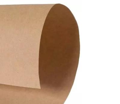China 80gsm Brown Kraft Wrapping Paper Roll Recycled 80cm Butchers Packing for sale
